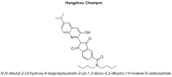 N,N-dibutyl-2-(3-hydroxy-6-isopropylquinolin-2-yl)-1,3-dioxo-2,3-dihydro-1H-indene-5-carboxamide