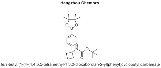 tert-butyl (1-(4-(4,4,5,5-tetramethyl-1,3,2-dioxaborolan-2-yl)phenyl)cyclobutyl)carbamate