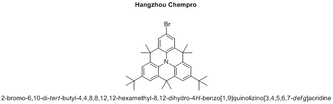 2-bromo-6,10-di-tert-butyl-4,4,8,8,12,12-hexamethyl-8,12-dihydro-4H-benzo[1,9]quinolizino[3,4,5,6,7-defg]acridine