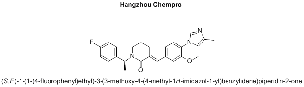 (S,E)-1-(1-(4-fluorophenyl)ethyl)-3-(3-methoxy-4-(4-methyl-1H-imidazol-1-yl)benzylidene)piperidin-2-one