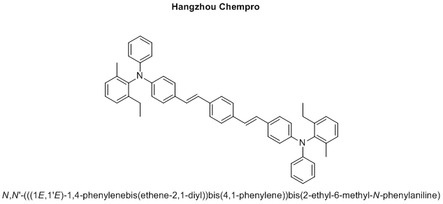 N,N'-(((1E,1'E)-1,4-phenylenebis(ethene-2,1-diyl))bis(4,1-phenylene))bis(2-ethyl-6-methyl-N-phenylaniline)