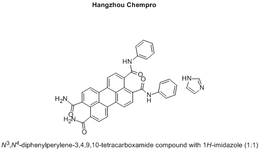 N3,N4-diphenylperylene-3,4,9,10-tetracarboxamide compound with 1H-imidazole (1:1)