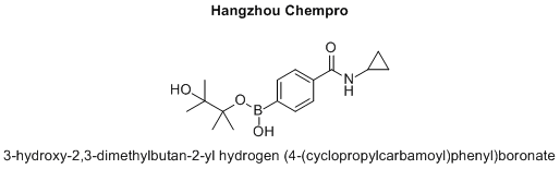 3-hydroxy-2,3-dimethylbutan-2-yl hydrogen (4-(cyclopropylcarbamoyl)phenyl)boronate