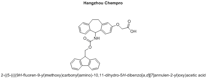 2-((5-((((9H-fluoren-9-yl)methoxy)carbonyl)amino)-10,11-dihydro-5H-dibenzo[a,d][7]annulen-2-yl)oxy)acetic acid