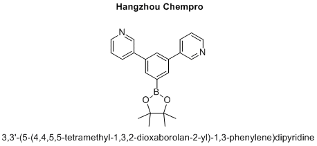 3,3'-(5-(4,4,5,5-tetramethyl-1,3,2-dioxaborolan-2-yl)-1,3-phenylene)dipyridine