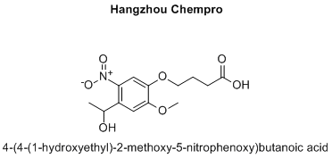 4-(4-(1-hydroxyethyl)-2-methoxy-5-nitrophenoxy)butanoic acid