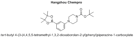 tert-butyl 4-(3-(4,4,5,5-tetramethyl-1,3,2-dioxaborolan-2-yl)phenyl)piperazine-1-carboxylate